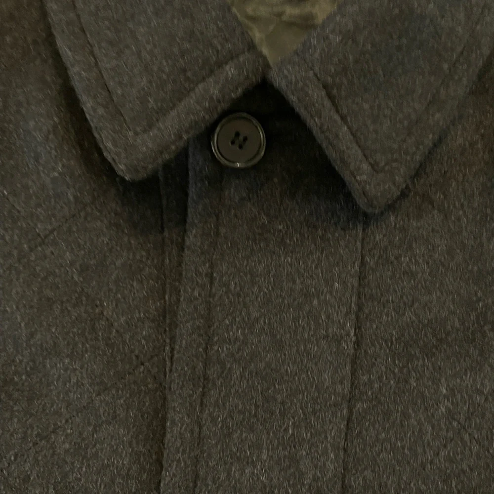 mario valene Made in Italy Thick Soft Double Faced Cashmere Blend Car Coat SZ 44